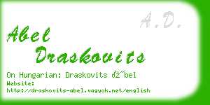 abel draskovits business card